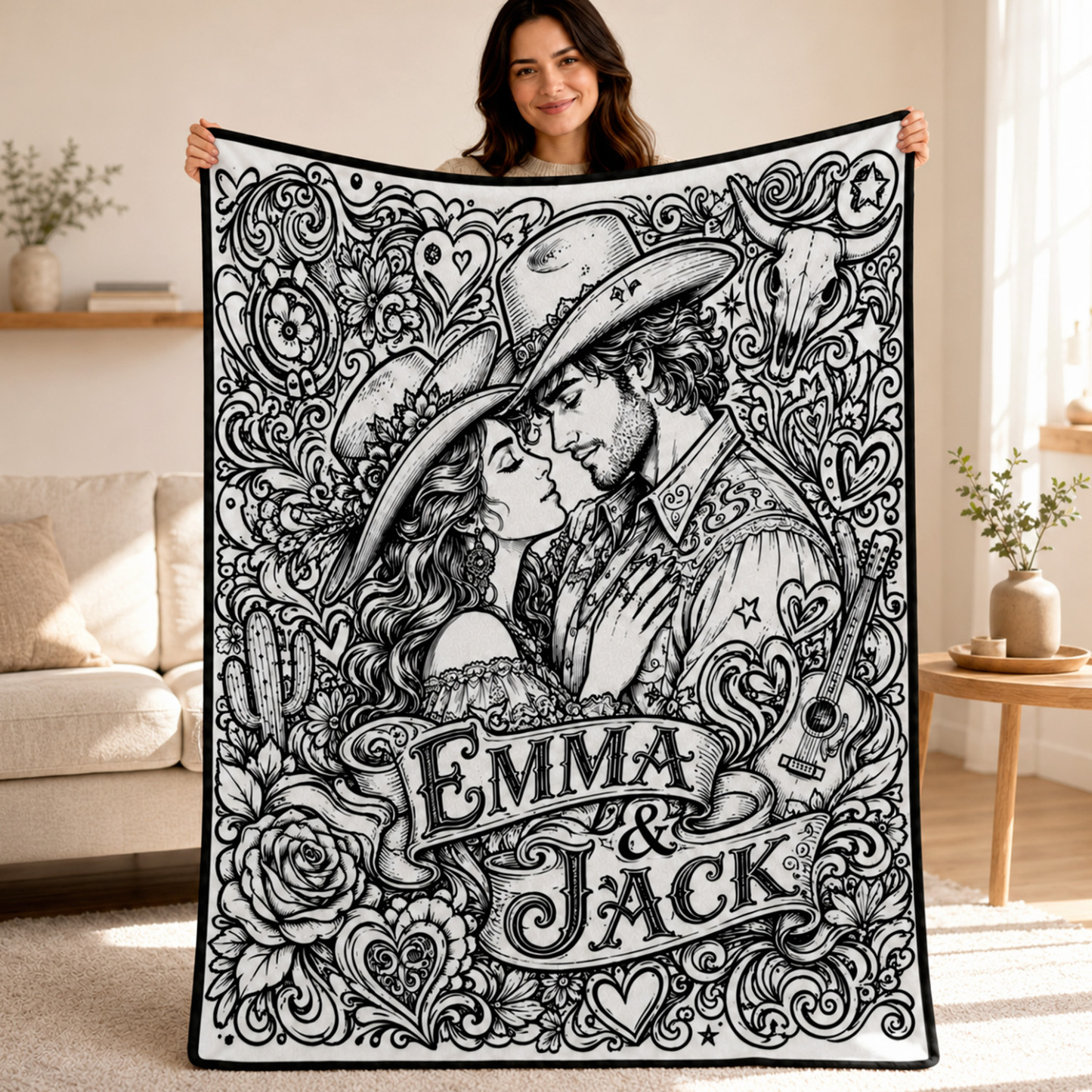 DIY Drawing Blanket (Optional 24-Color Marker Set) , Multi-Theme Create-Your-Own Art Blanket for Dad Kids, Couples, Families & Pet Lovers