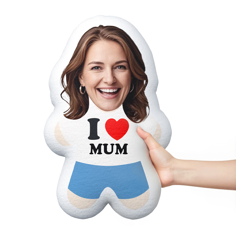 Personalised Teddy with Photo For Mum Teddy Custom Name Personalised Mini Me Pillow Mother's Day Gift for Mum
