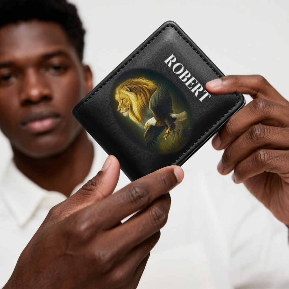 Not Ashamed Of The Gospel Personalized Name Folded Wallet For Men - MyJigsawPuzzleAu