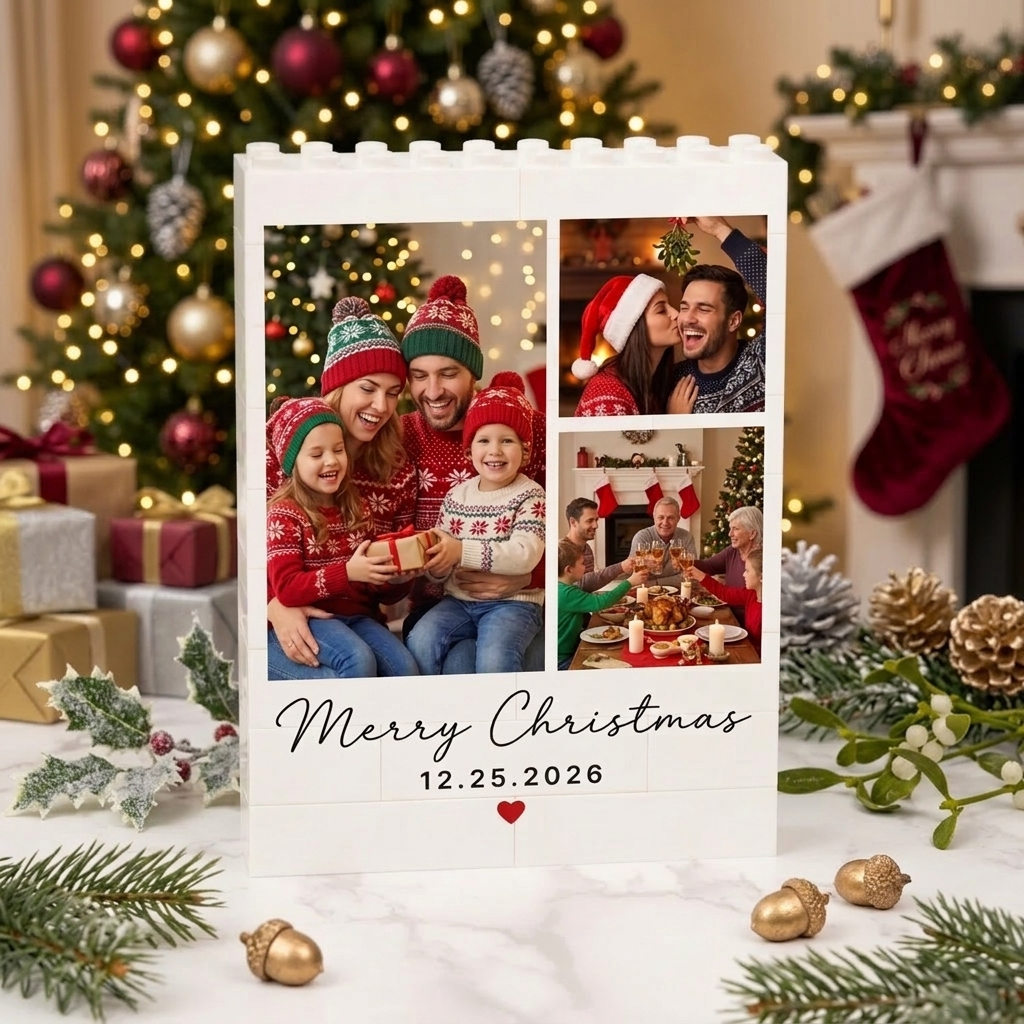 Custom Photo Brick Puzzle Frame - Personalized Christmas Gift for Couples & Family - MyJigsawPuzzleAu