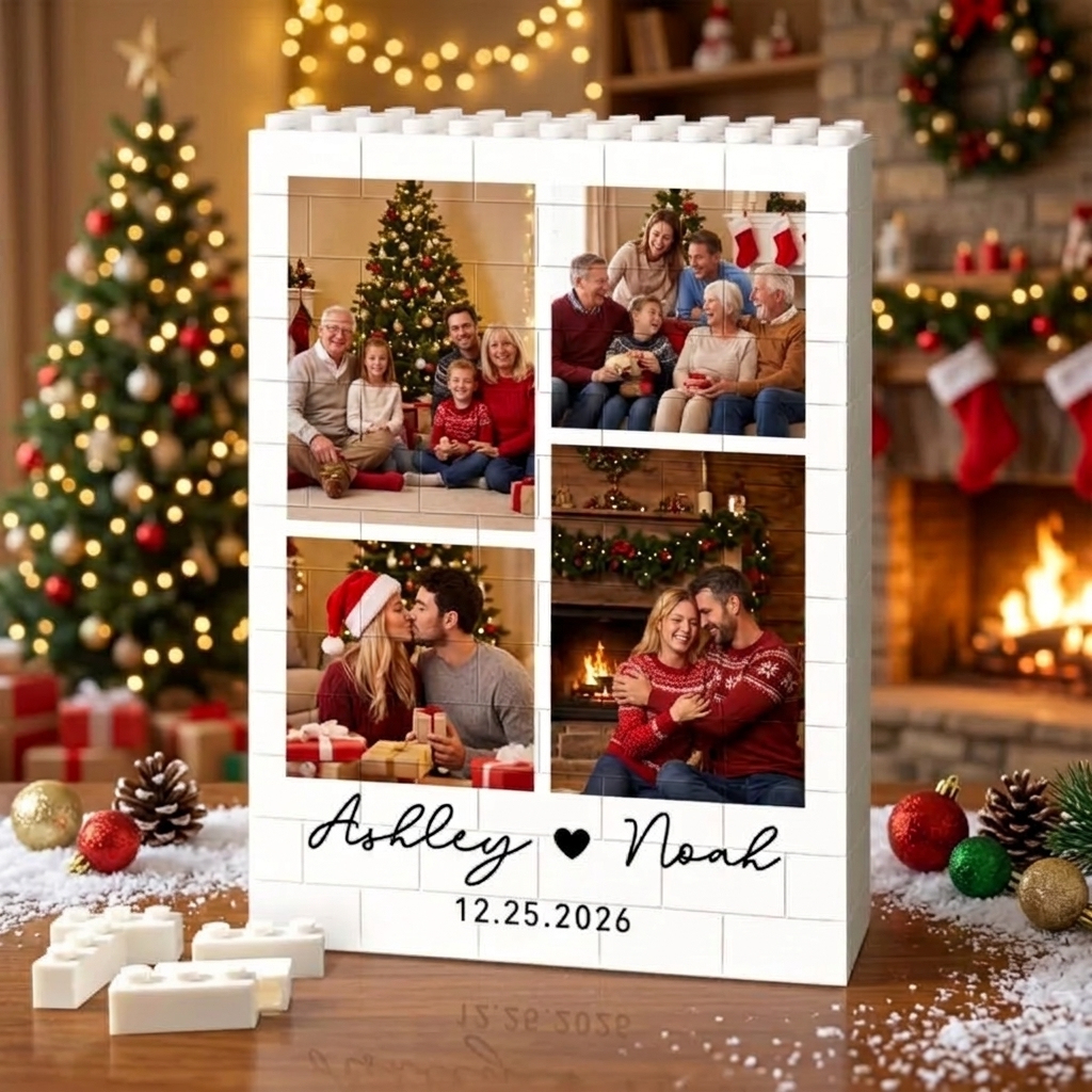 Custom Photo Brick Puzzle Frame - Personalized Christmas Gift for Couples & Family - MyJigsawPuzzleAu