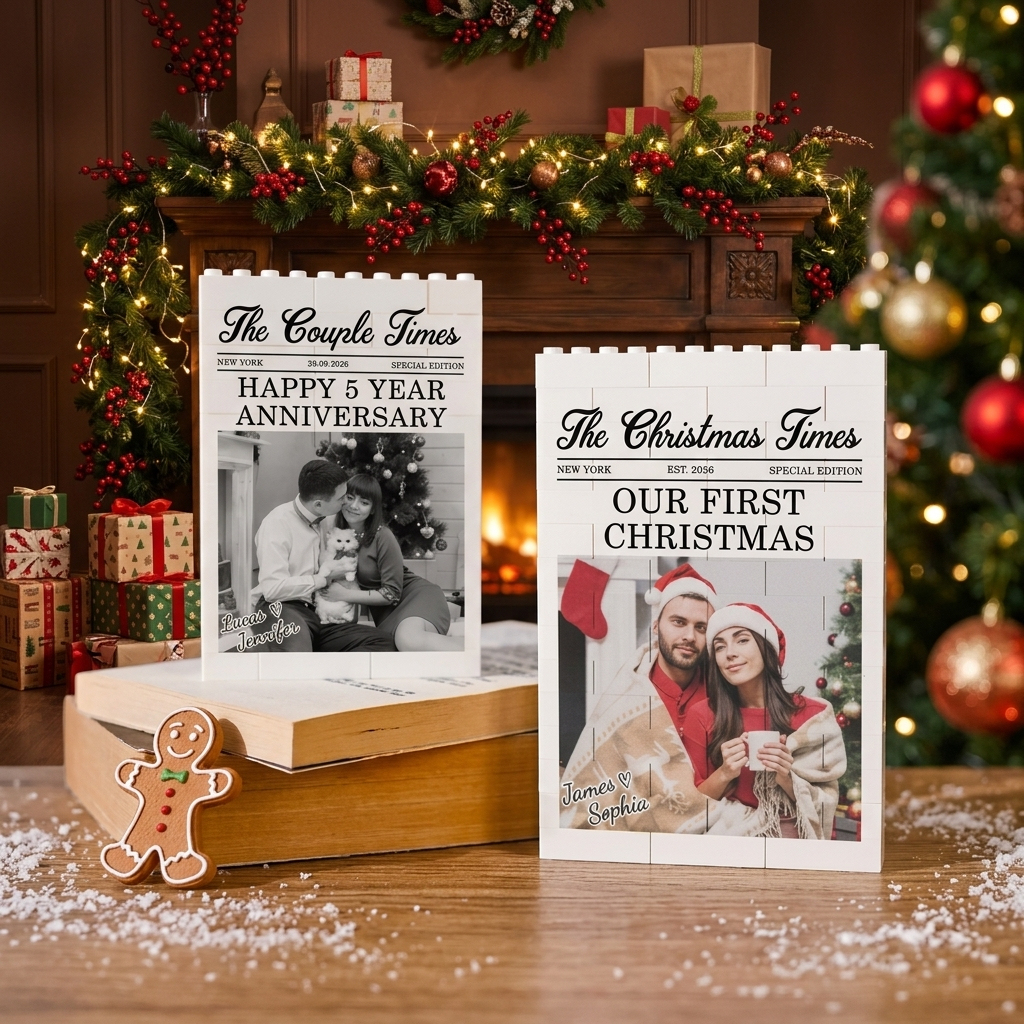 Custom Photo Brick Puzzle Frame - Personalized Christmas Gift for Couples & Family - MyJigsawPuzzleAu