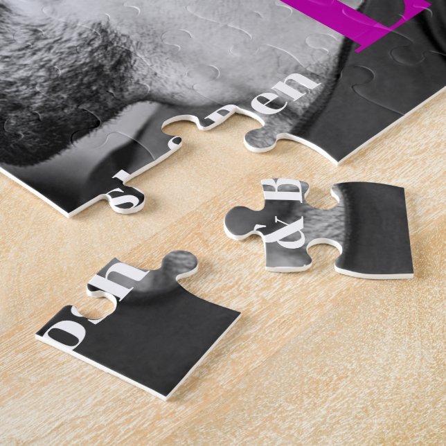 Happy Gay Couple Custom Photo Monogram Jigsaw Puzzle - MyJigsawPuzzleAu