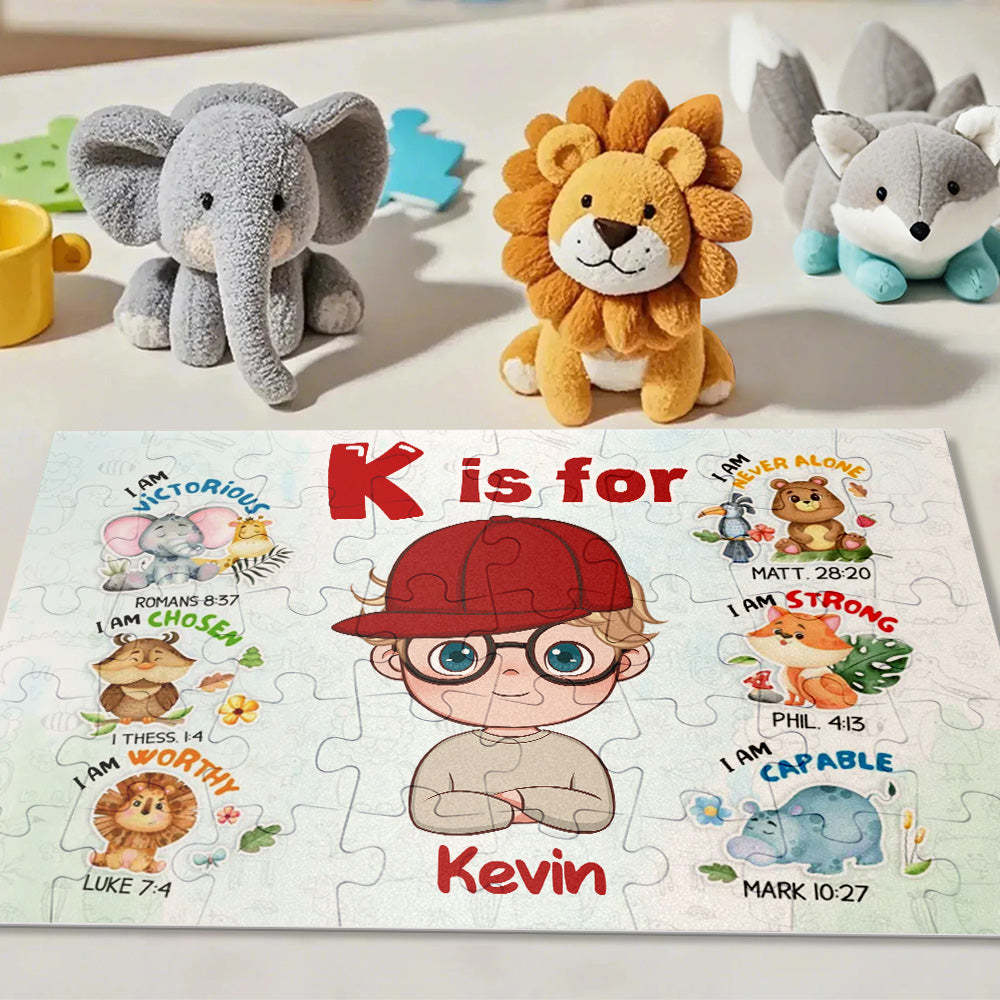 Personalized Jigsaw Puzzle Trendy Birthday Gift for Grandkid & Kids - MyJigsawPuzzleAu