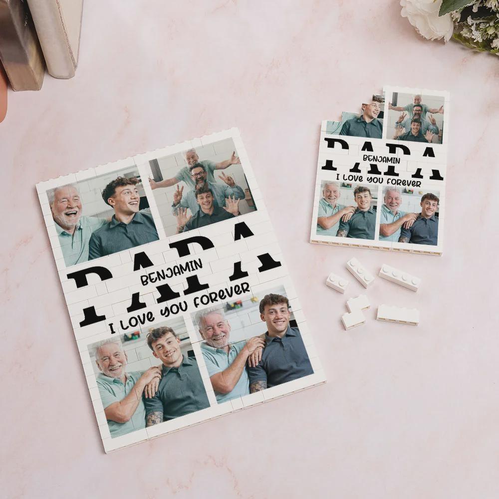 Custom Photo Brick Puzzle Frame – Build Gentle Love, A Meaningful Gift for Dad & Father's Day