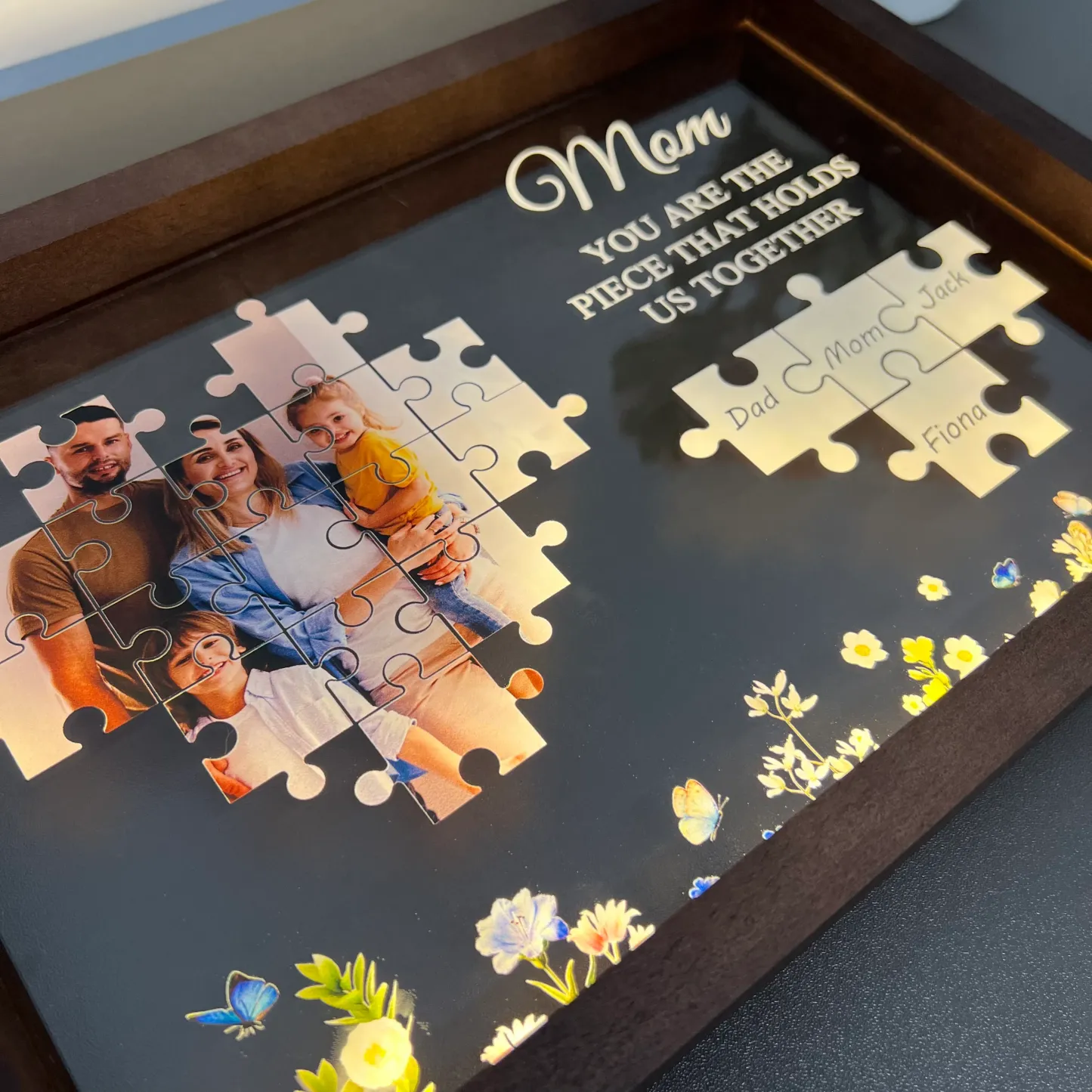 "The Day " Light Frame Personalized Photo & Calendar Night Light Couple Gift Valentine's Day Gifts - MyJigsawPuzzleAu