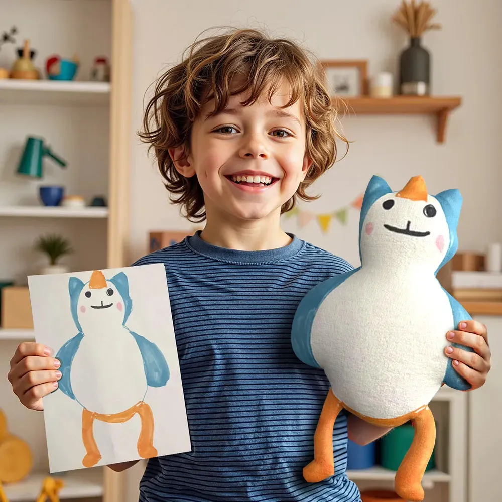 Transform Children's Drawings into Unique Plush Toys, Create Custom Stuffed Animals from Artwork