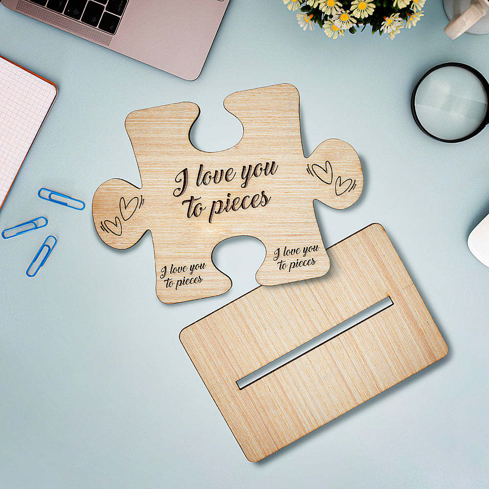 Custom Wooden Lettering Jigsaw Puzzle Plaque Sign Gifts for Him or Her