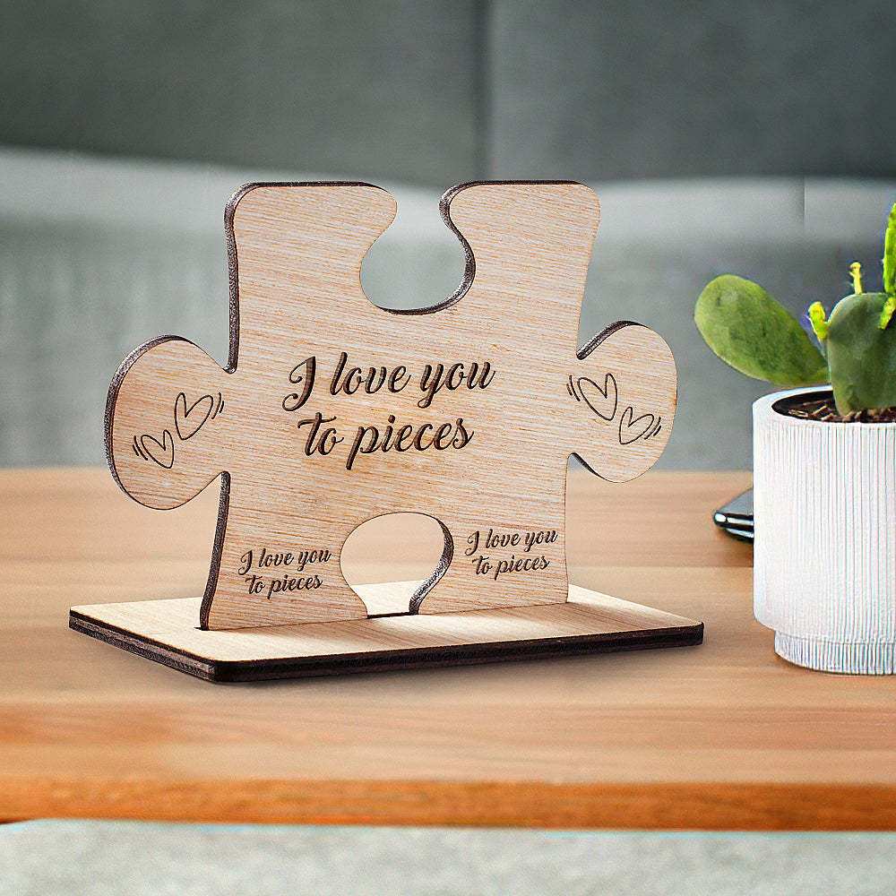 Custom Wooden Lettering Jigsaw Puzzle Plaque Sign Gifts for Him or Her