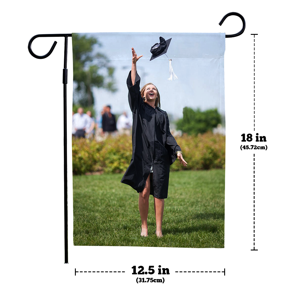 Personalized Garden Flags Graduation Photo Outdoor Family Courtyard Flag Graduation Decorations 2021 (12in x 18in) - MyJigsawPuzzleAu