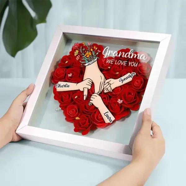 family-love-blooms-forever-personalised-mum-grandma-flower-frame-shadow-box-with-names