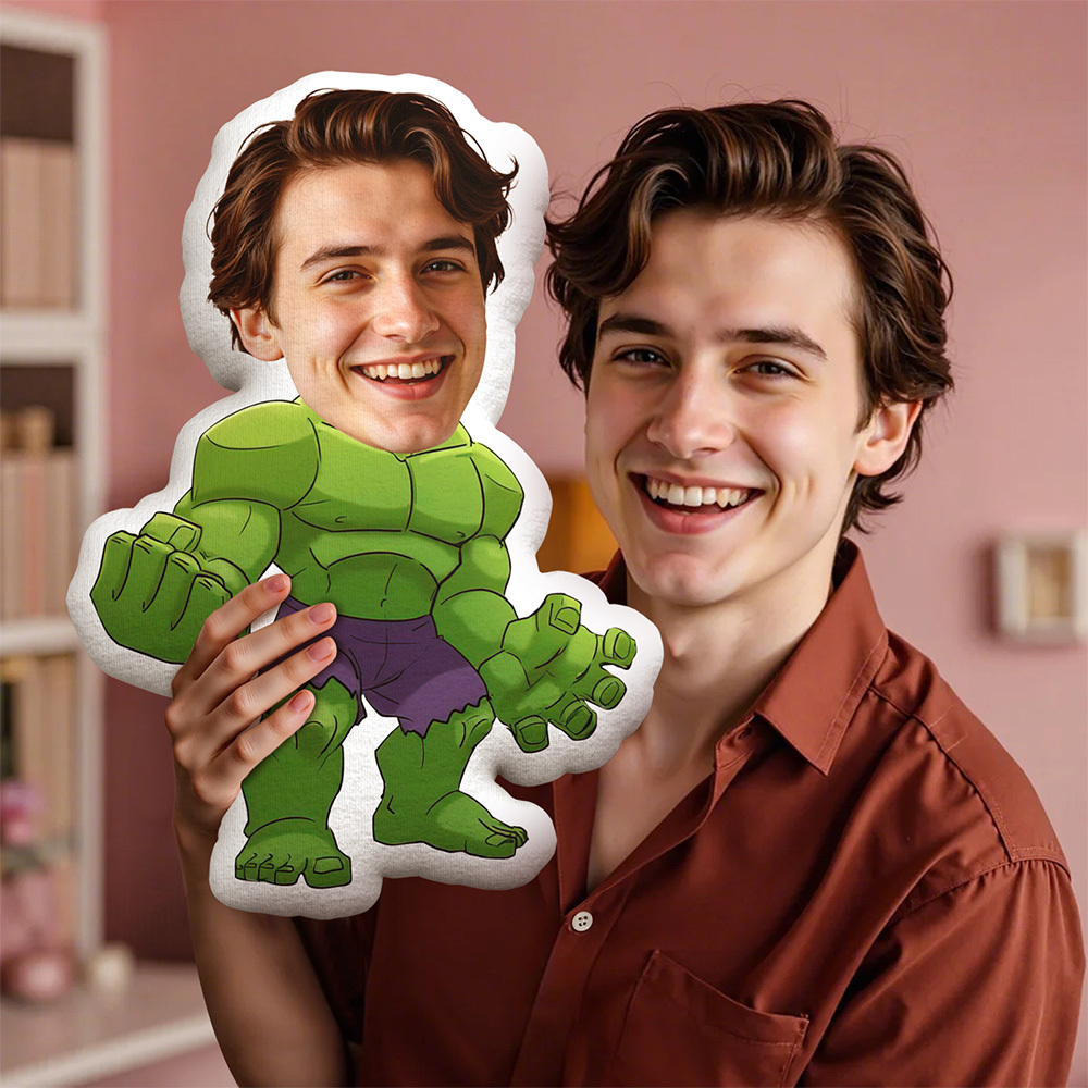 Custom Face Pillow Personalized Incredible Hulk Pillow