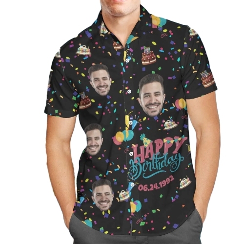 Custom Face On Shirt Hawaiian Shirt Flamingo