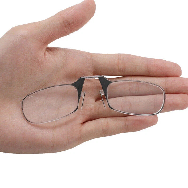 Portable Keychain Reading Glasses - Portable Folding Presbyopic Glasses - Ultra-Light Foldable Pince-Nez for Seniors