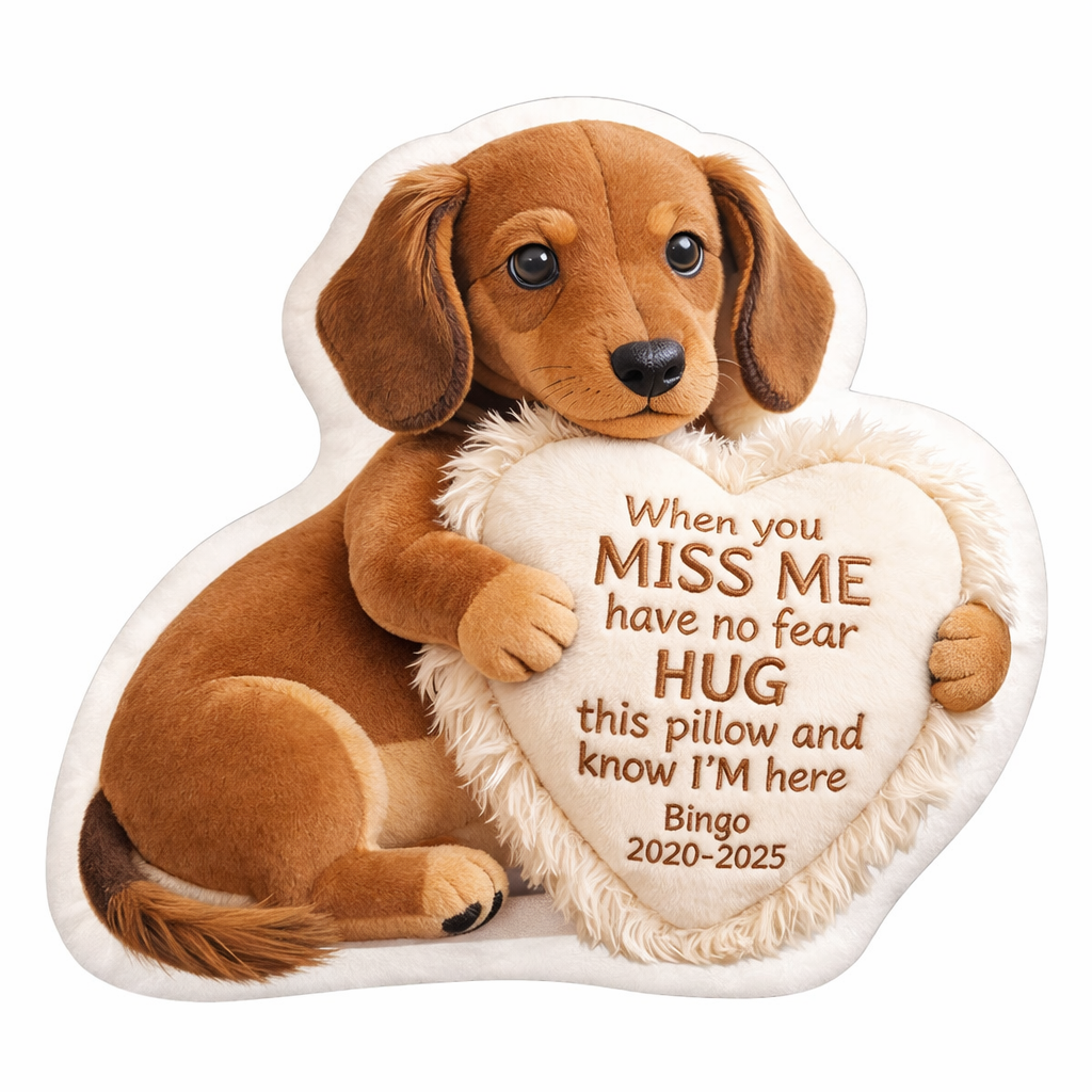 Personalized 3D Effect Memorial Hug Pillow – Custom Photo Pillow with Heart Message, Sympathy Gift for Loss & Remembrance - MyJigsawPuzzleAu