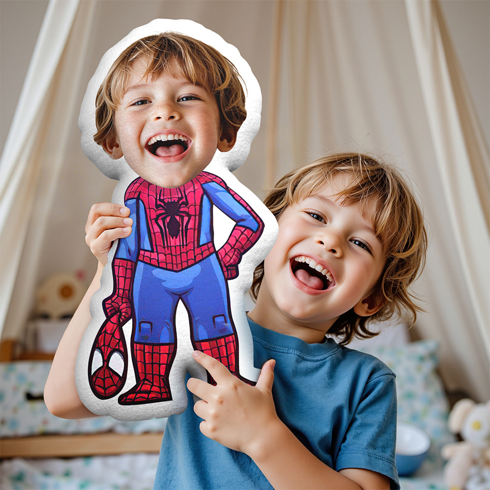 Custom Face Pillow Spider Man MiniMe Pillow Personalized Spider-man Pillow