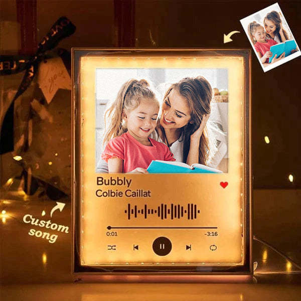 Scannable Custom Music Code Night Light Mirror Music Gifts Mother's Day Gifts