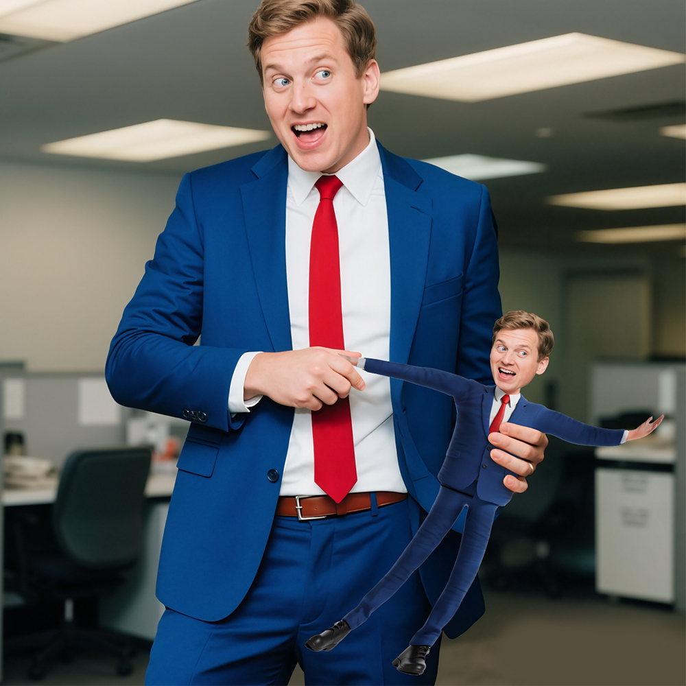 Custom Photo Doll Twistable Mini Me Doll Keychain, Funny Bag Charm - MyJigsawPuzzleAu