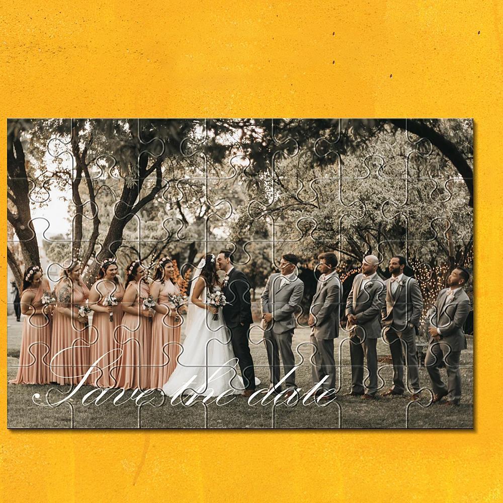 Custom Picture and Text on Jigsaw Puzzle