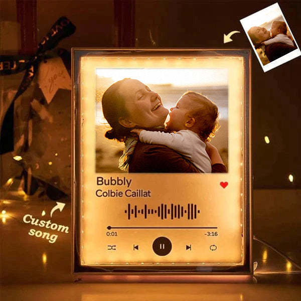 Scannable Custom Music Code Night Light Mirror Music Gifts Mother's Day Gifts