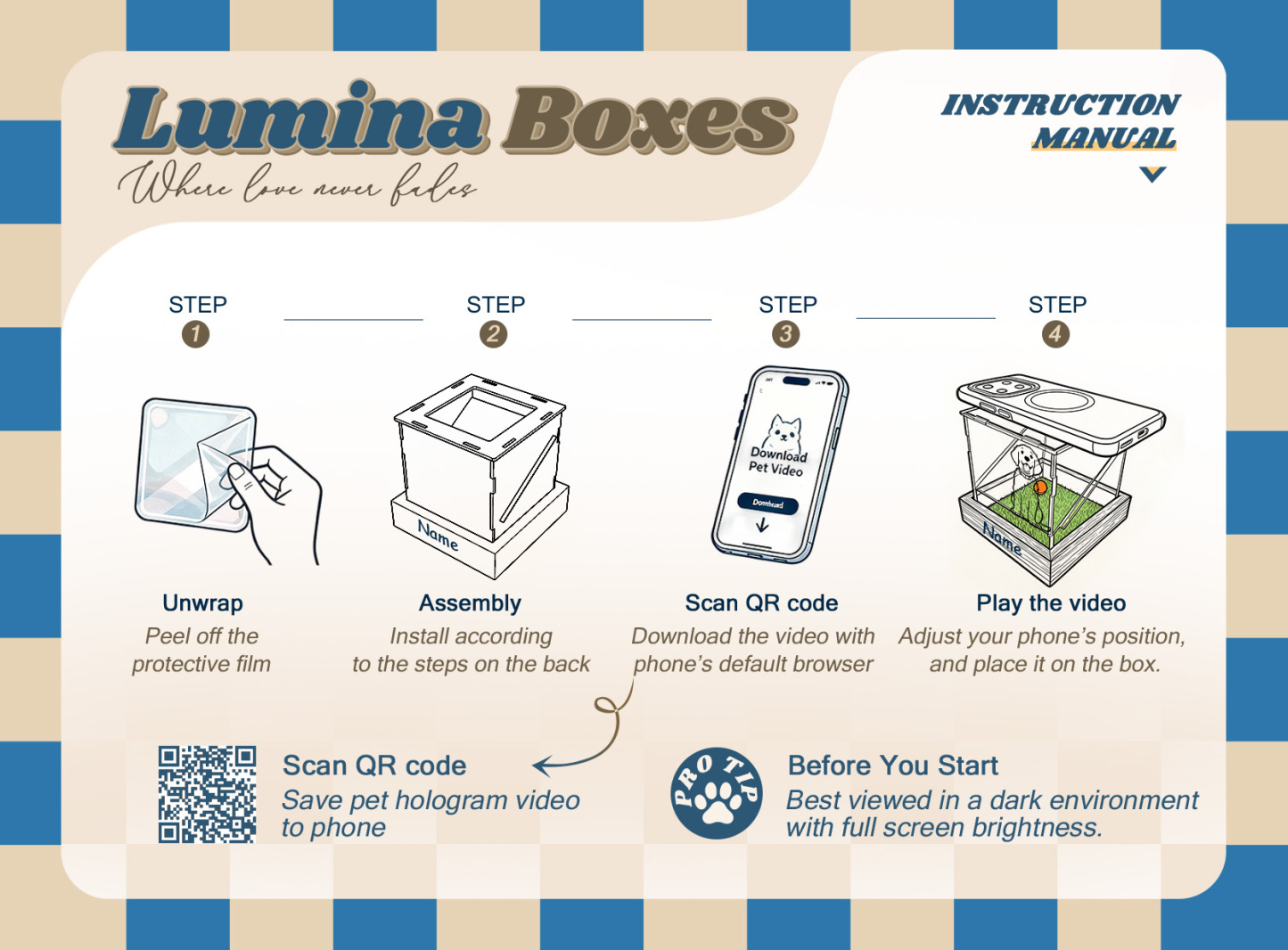 Lumina Boxes Custom Pet Digital Hologram House with Wooden Base - MyJigsawPuzzleAu