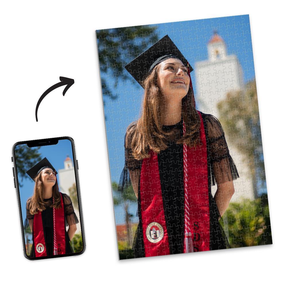 Custom Graduation Photo On Jigsaw Puzzle Memorable Gifts
