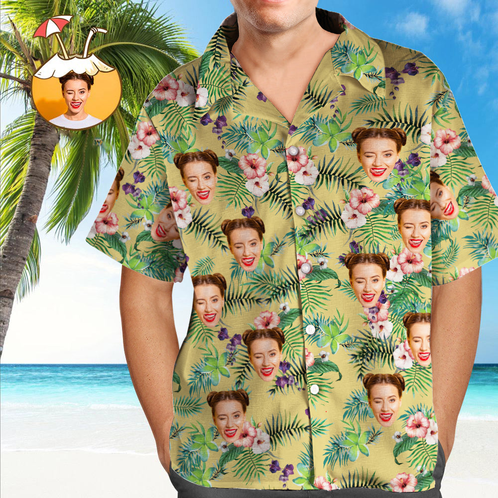 Personalised Hawaiian Shirts with Flowers