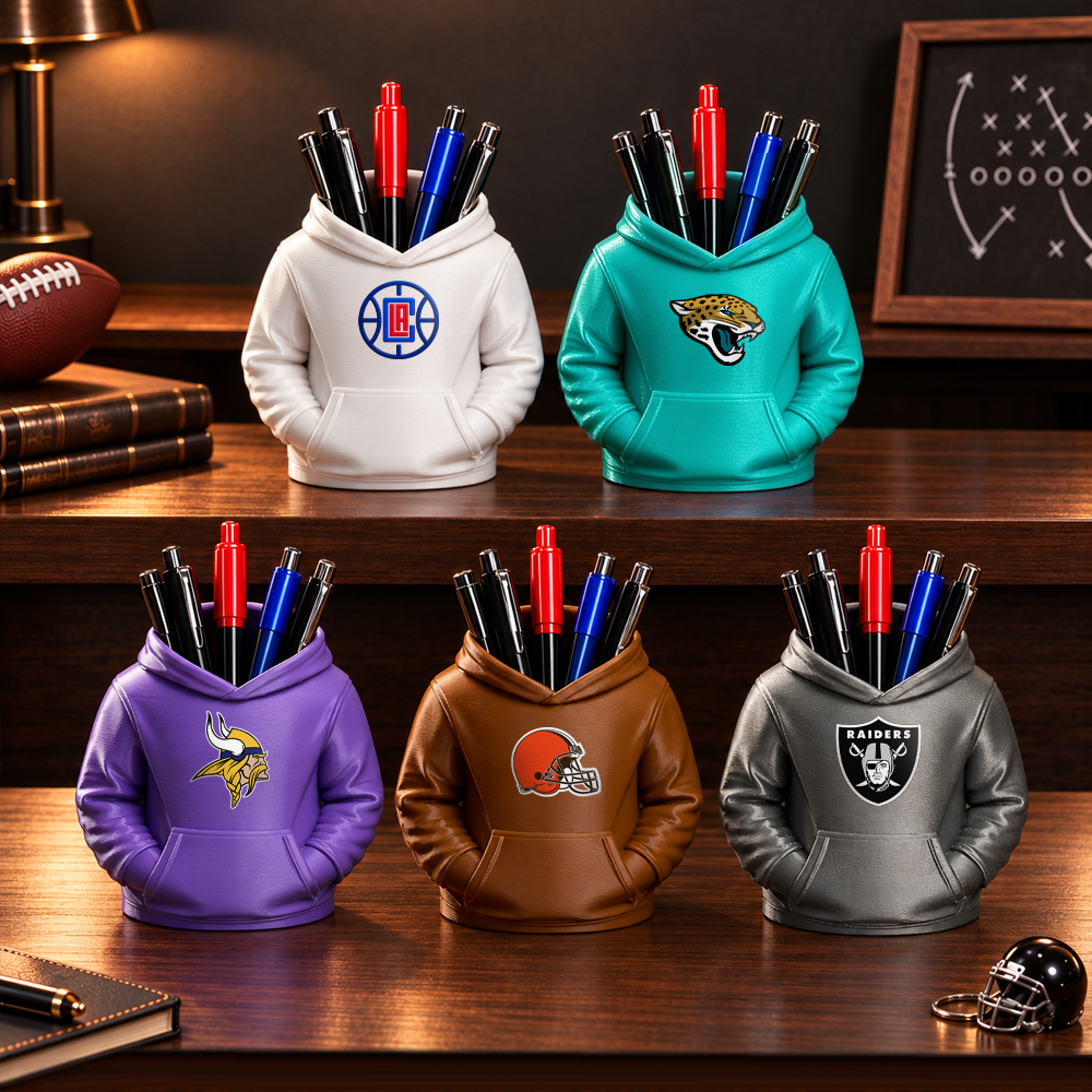 3D Printed Football Hoodie Pen Holder | Team Desk Organizer - MyJigsawPuzzleAu