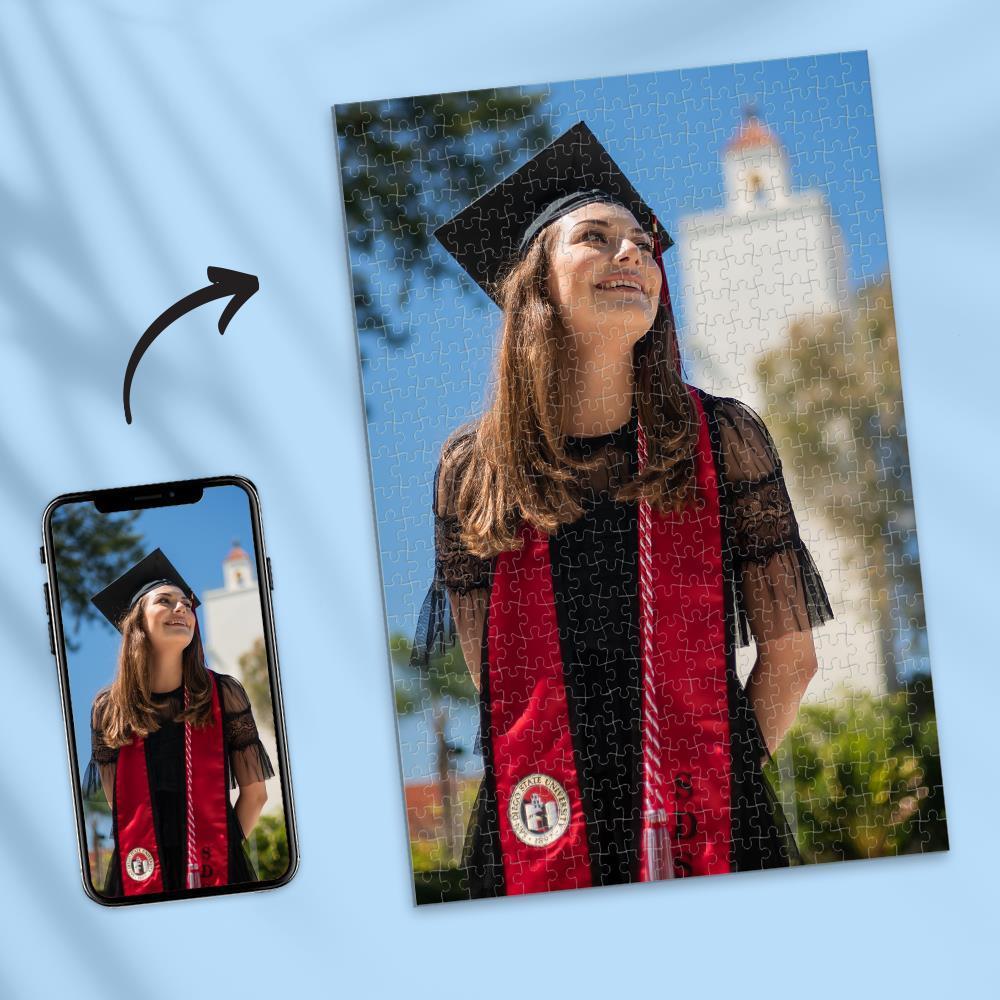 Custom Graduation Photo On Jigsaw Puzzle Memorable Gifts