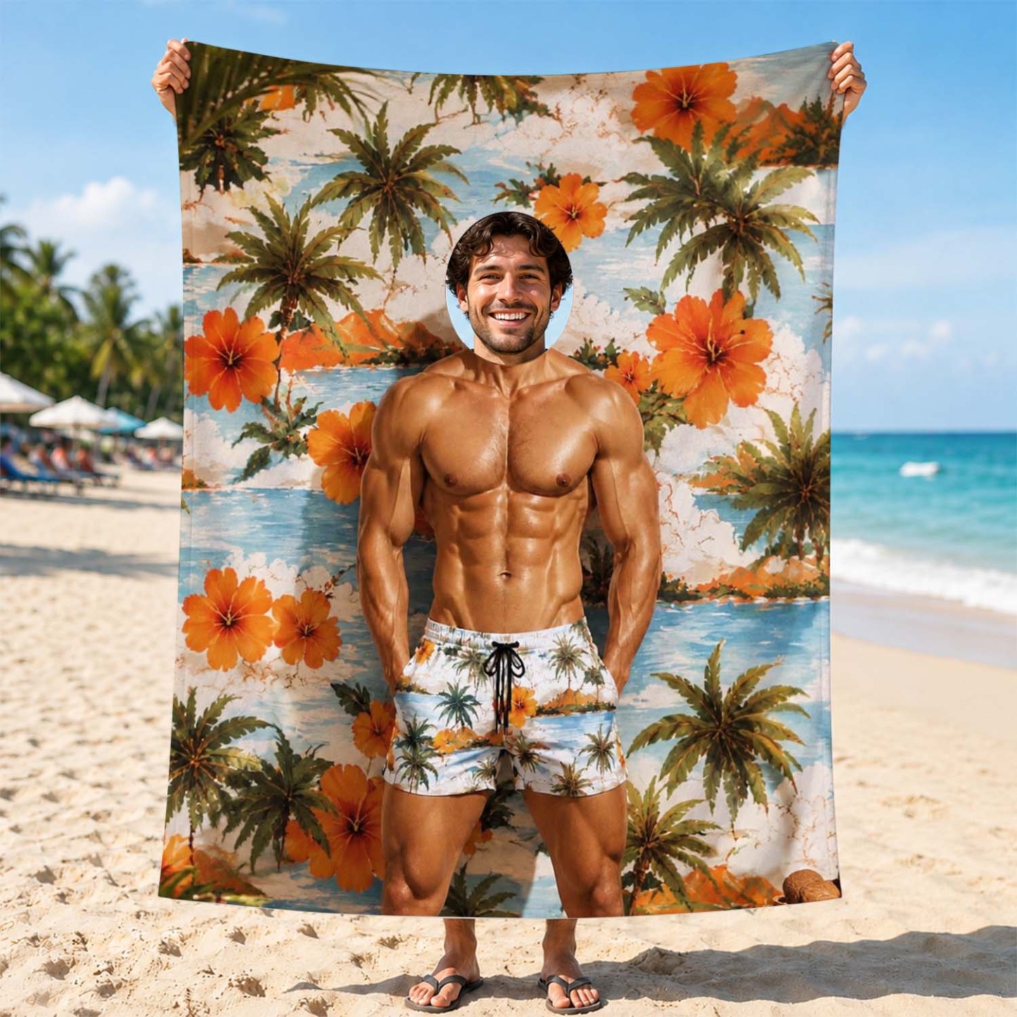 Face Hole Blanket American Flag Theme A Fun Gift for Family Friends and Loved Ones - MyJigsawPuzzleAu
