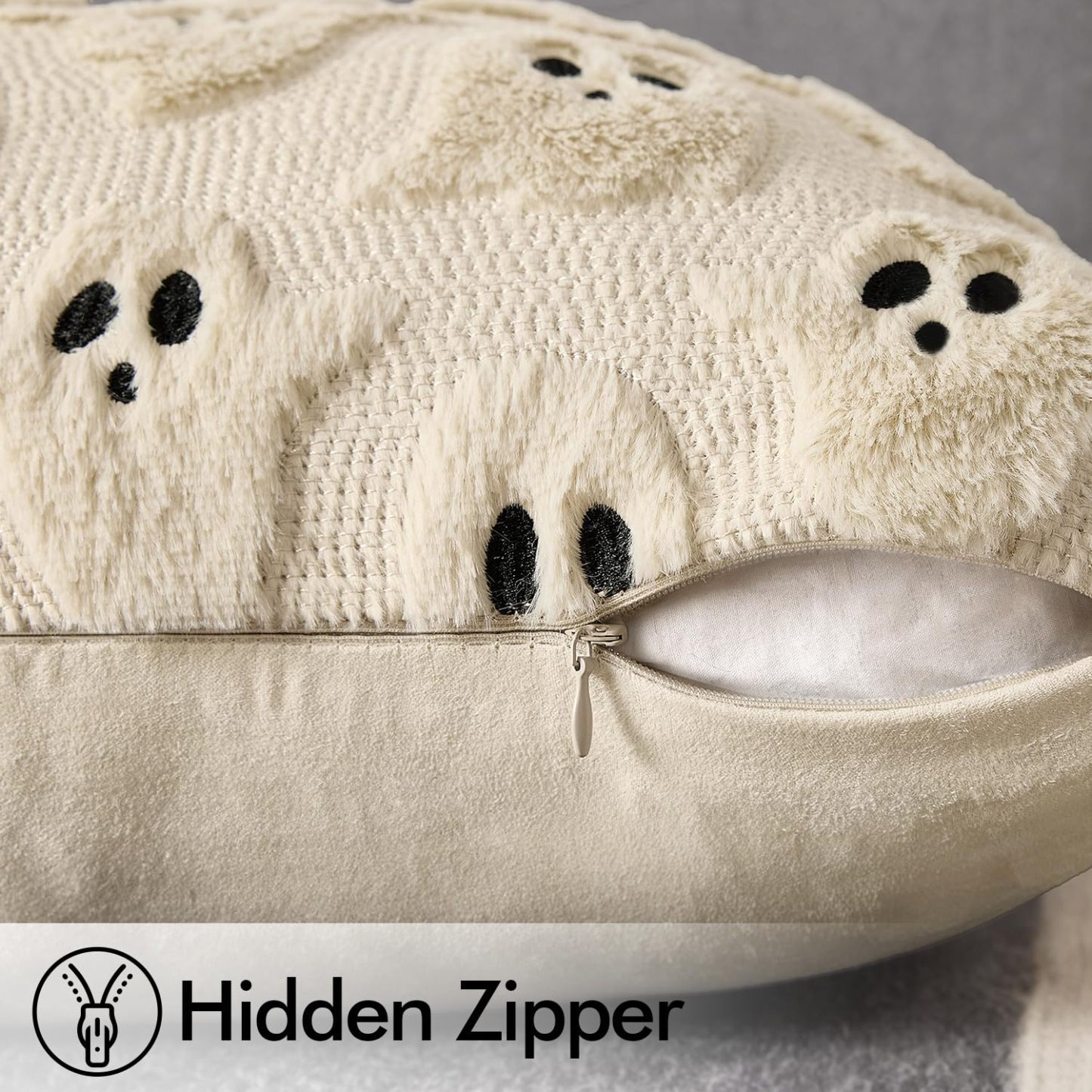 Halloween Pillow Covers Cute Ghost Decor Set of 2 18x18 - MyJigsawPuzzleAu