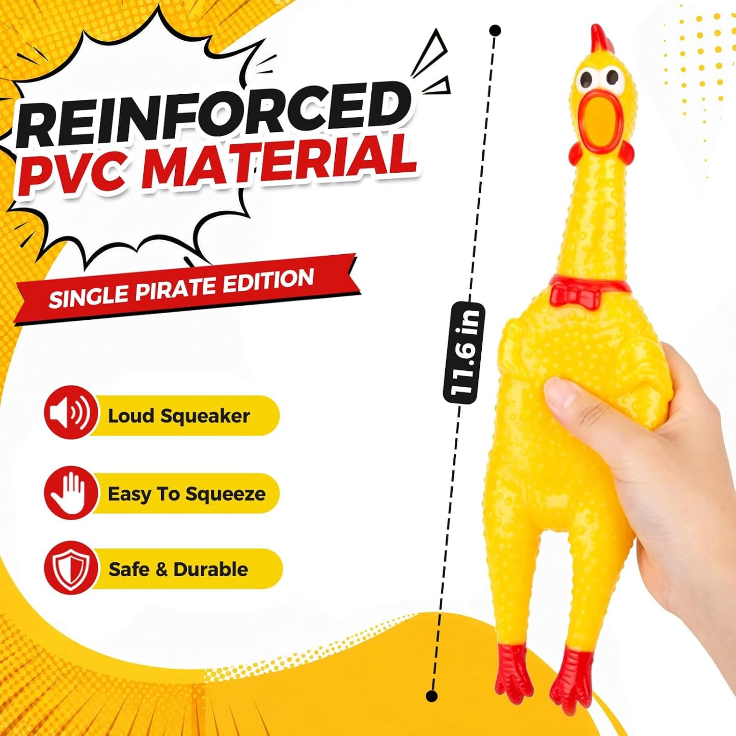 2PCS Screaming Chicken, Squeaky Chicken Dog Toys Gag Gifts Prank - MyJigsawPuzzleAu