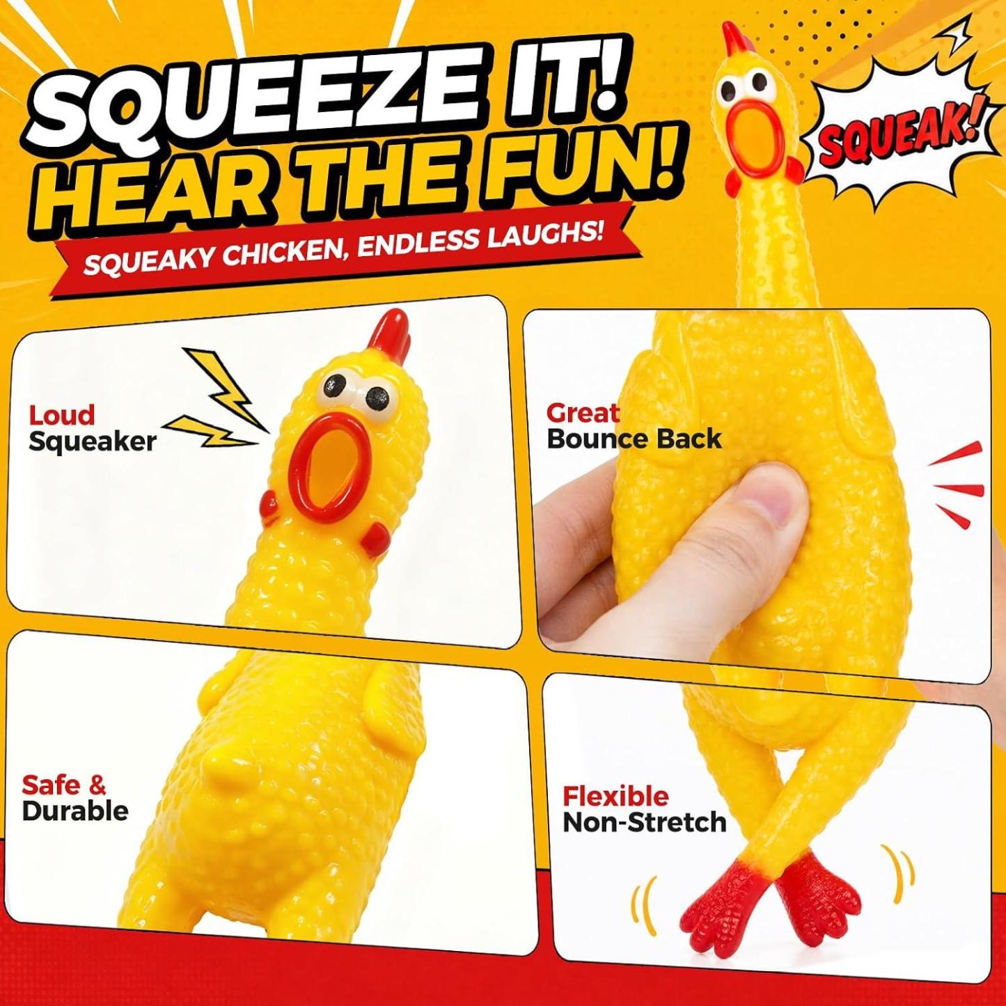 2PCS Screaming Chicken, Squeaky Chicken Dog Toys Gag Gifts Prank - MyJigsawPuzzleAu