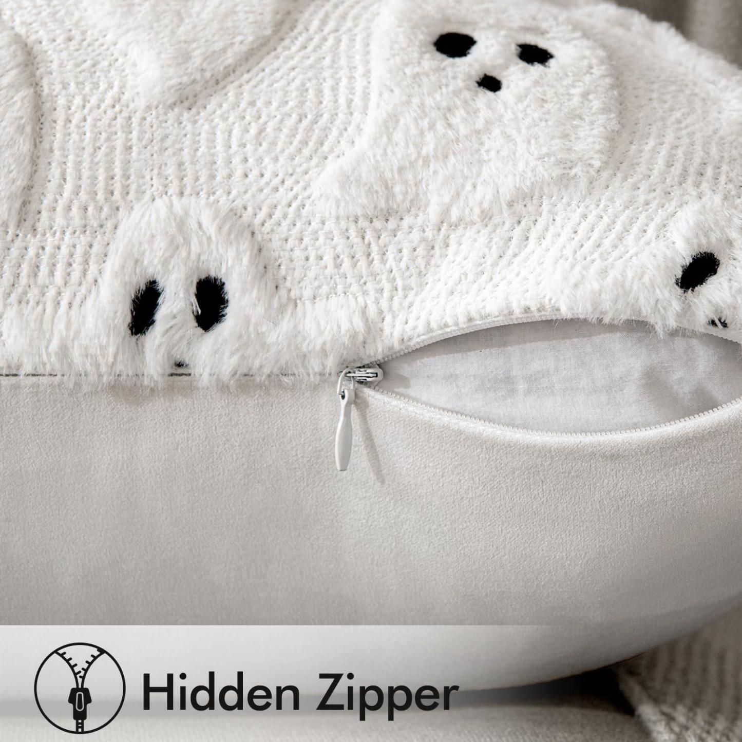 Halloween Pillow Covers Cute Ghost Decor Set of 2 18x18 - MyJigsawPuzzleAu