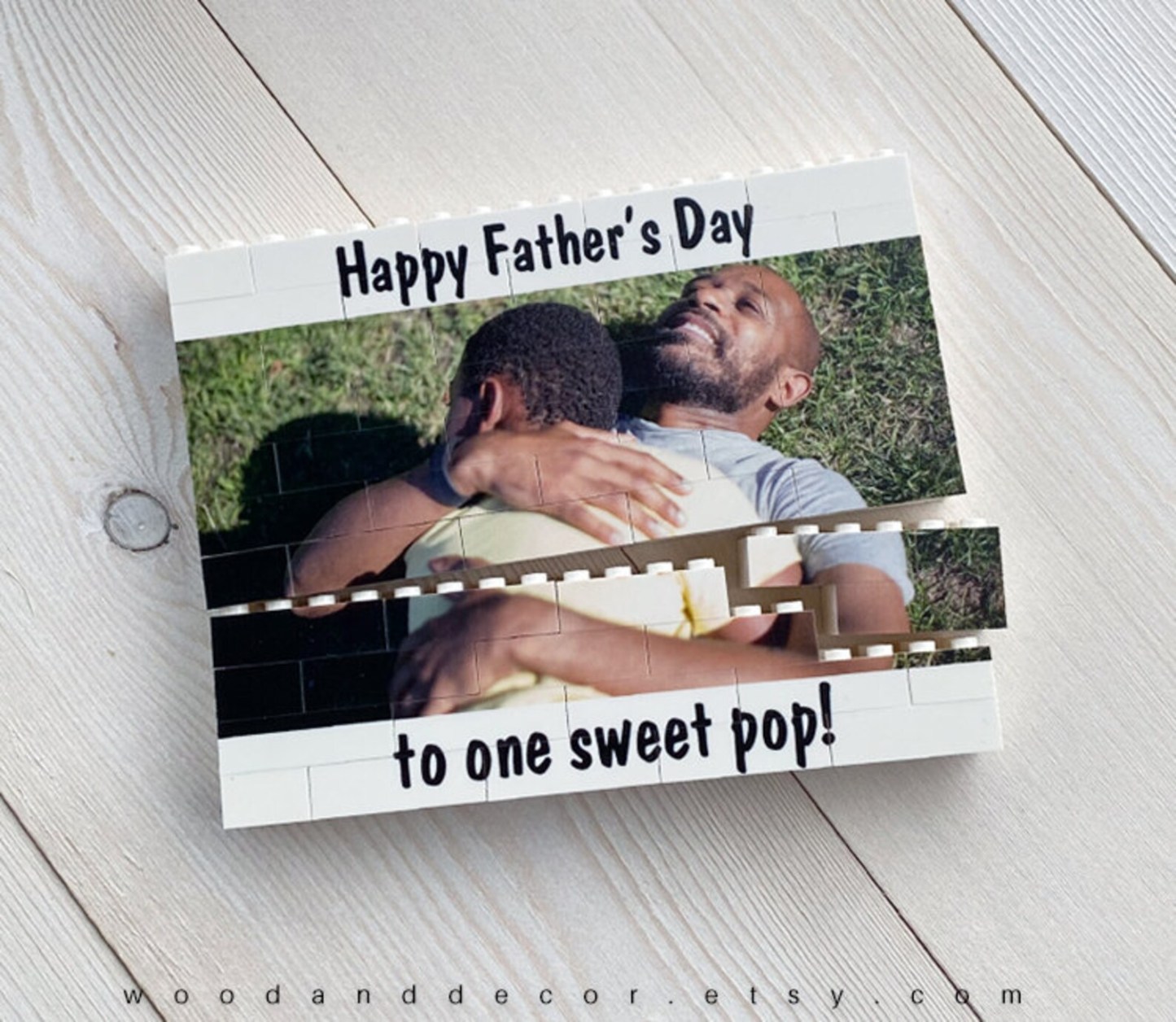 Custom Dad Photo Puzzles Blocks Puzzles - Personalized Picture Puzzle Gifts for Dad - Fathers Day - mysiliconefoodbag