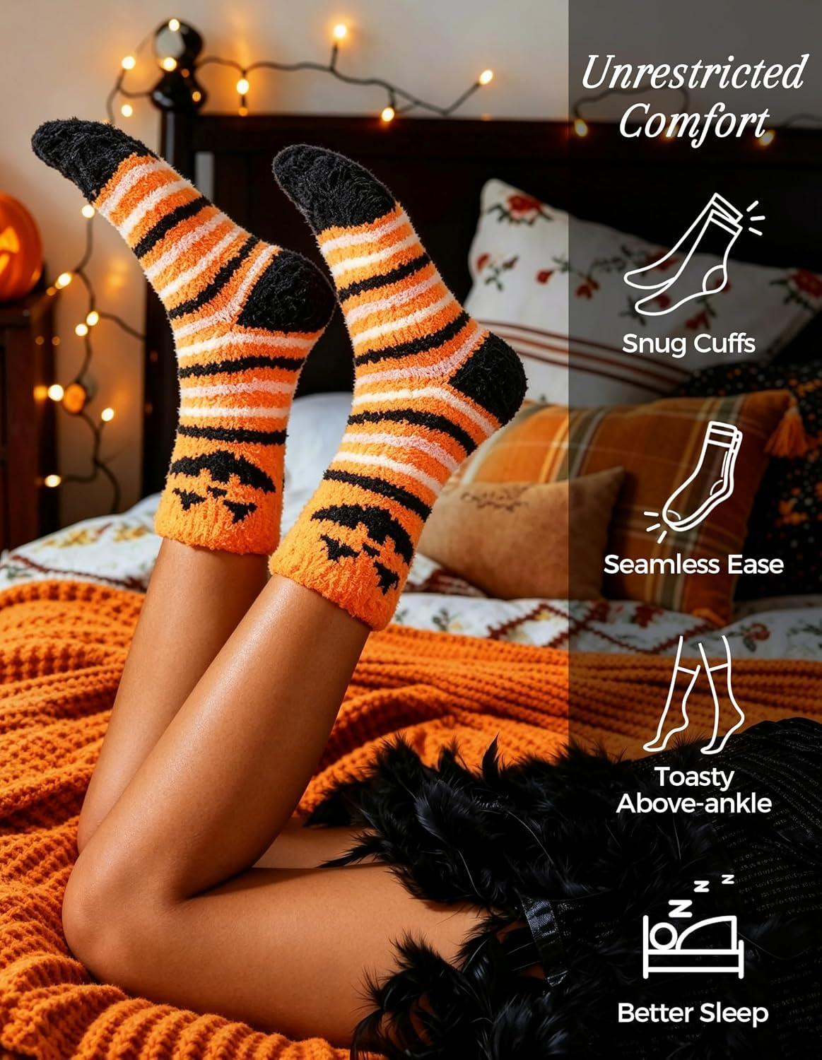 Ultra Luxe Soft Fuzzy Cloud Socks-Super Warm Cozy Fall Halloween Gifts for Women Men-Luxurious Fabric - MyJigsawPuzzleAu