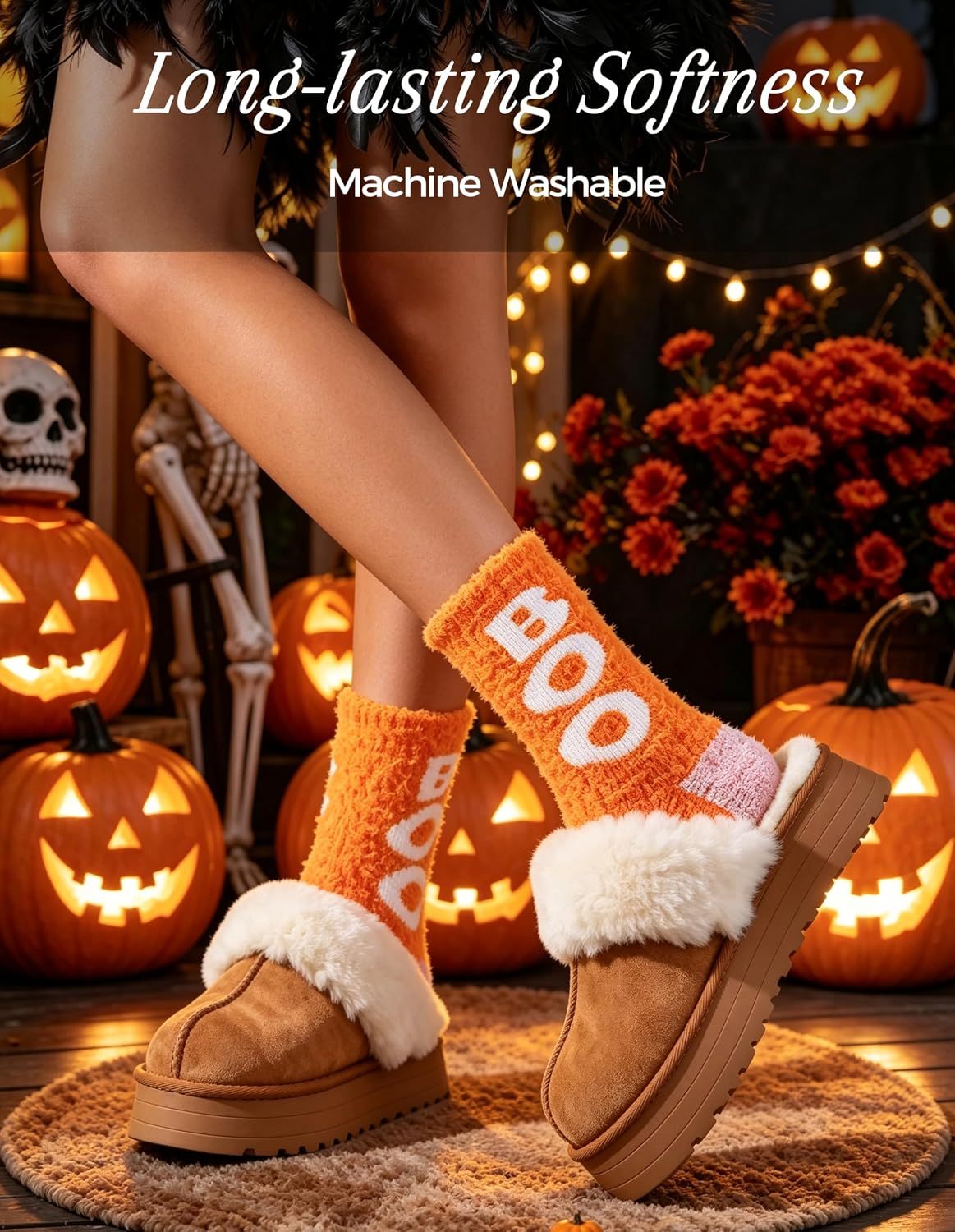 Ultra Luxe Soft Fuzzy Cloud Socks-Super Warm Cozy Fall Halloween Gifts for Women Men-Luxurious Fabric - MyJigsawPuzzleAu