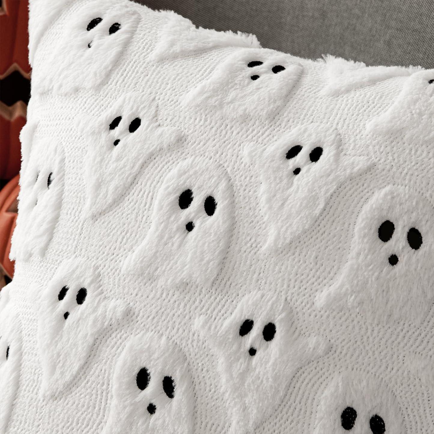 Halloween Pillow Covers Cute Ghost Decor Set of 2 18x18 - MyJigsawPuzzleAu