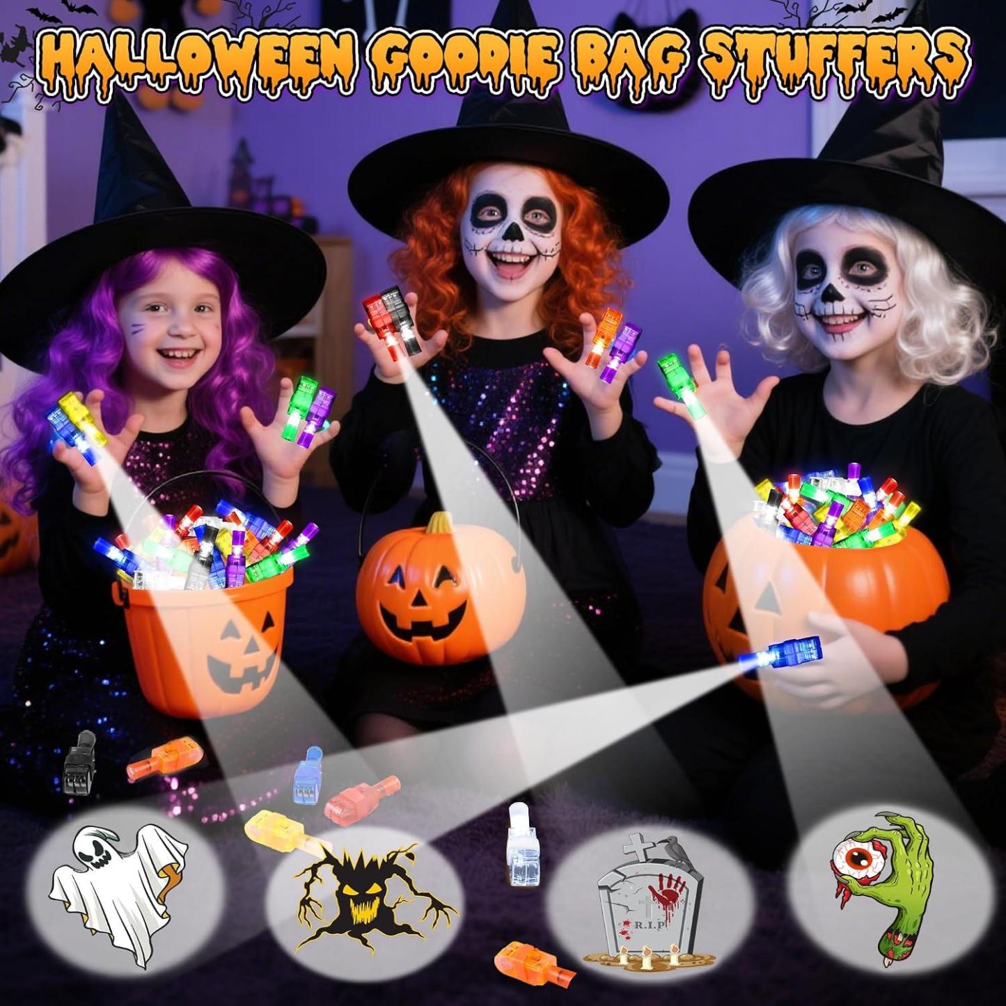 36Pcs Halloween Party Favors Finger Lights for Kids, Halloween Light Up Toys Bulk Glow in the Dark Halloween Treats Non Candy Goodie Bag Fillers Basket Stuffers Classroom Prizes Trick or Treat Gift - MyJigsawPuzzleAu