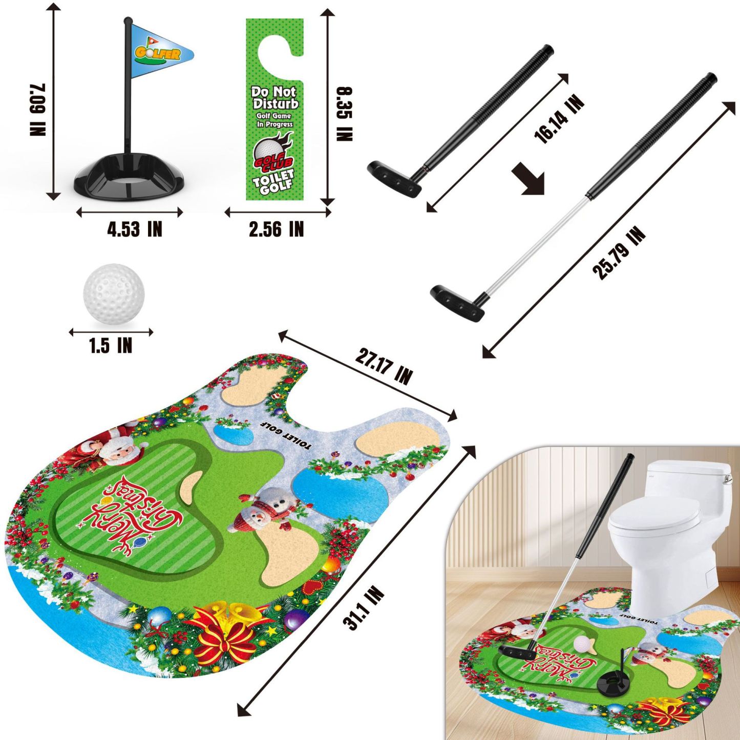 Toilet Golf Gifts for Men, Anniversary Birthday Gift for Him Toilet Game - MyJigsawPuzzleAu