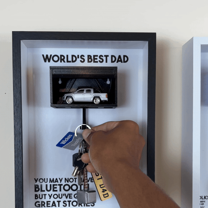 Custom Key Paddock Frames Personalized Text  Garage Keychain Father's Day Gift - MyJigsawPuzzleAu