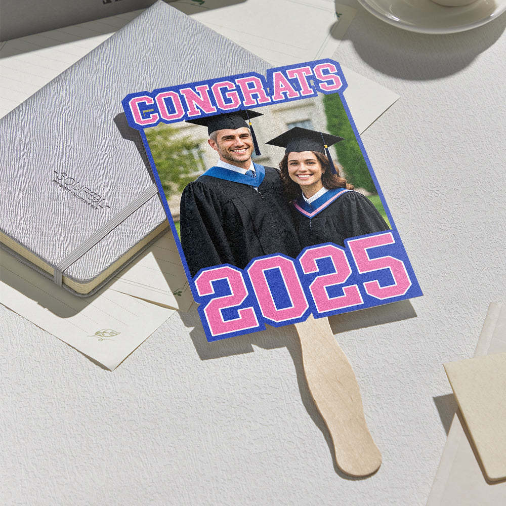 Personalized Graduation Handheld Photo Fan Graduation Party Gift for Class of 2025 Graduates - MyJigsawPuzzleAu