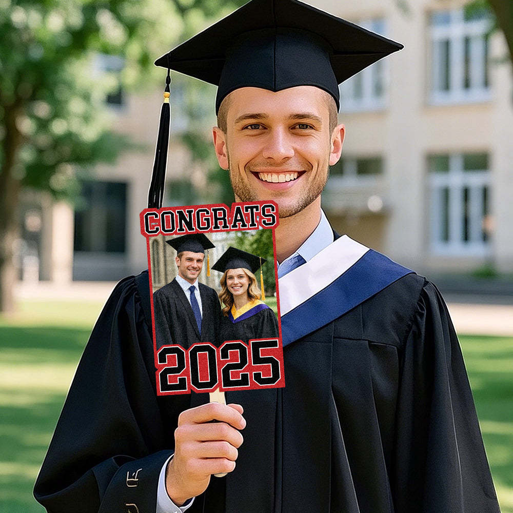 Personalized Graduation Handheld Photo Fan Graduation Party Gift for Class of 2025 Graduates - MyJigsawPuzzleAu