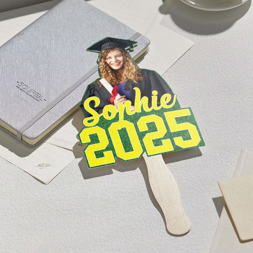 Personalized Graduation Handheld Photo Fan Graduation Party Gift for Class of 2025 Graduates - MyJigsawPuzzleAu
