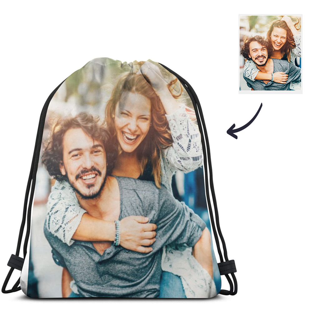 Graduation Gift Custom Drawstring Bags  Personalized Photo Drawstring Sportpack - MyJigsawPuzzleAu