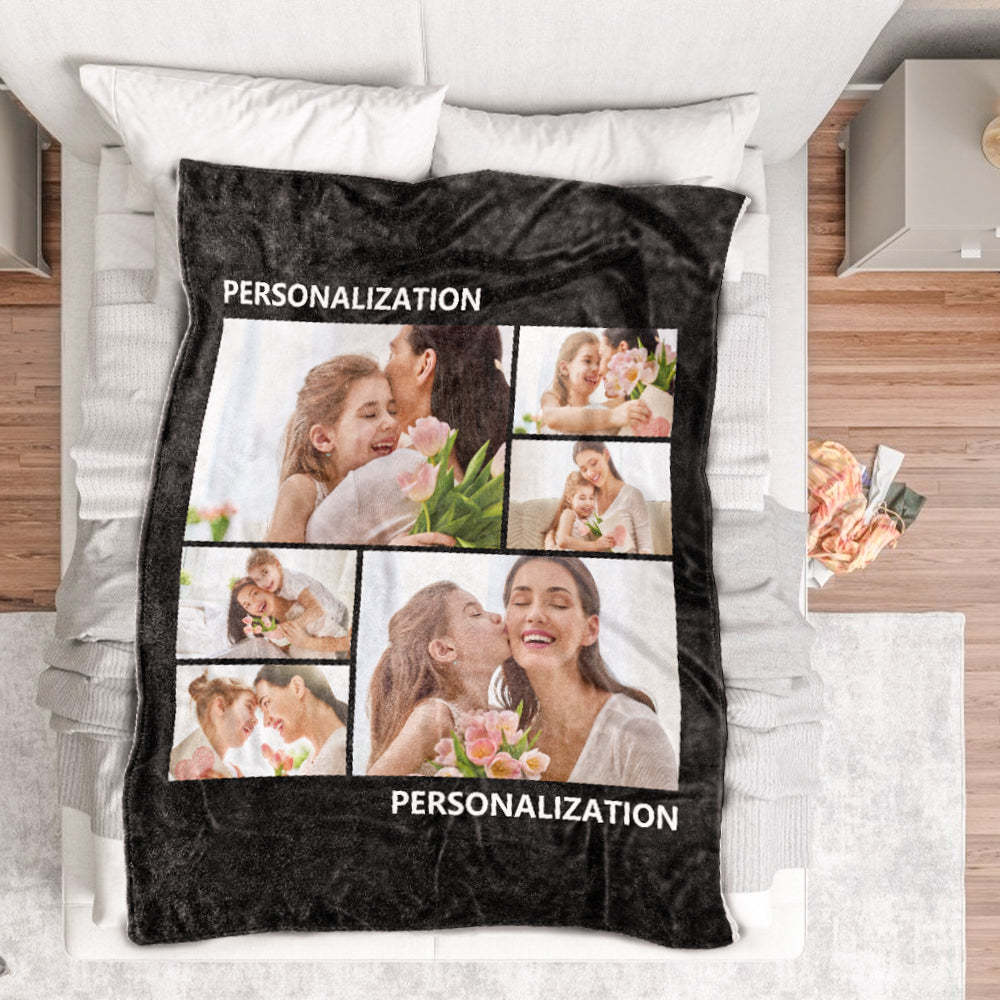 Custom Graduation Gift Blanket with Photos Personalized Photo Blankets Custom Collage Blankets with Multiple Photos - MyJigsawPuzzleAu