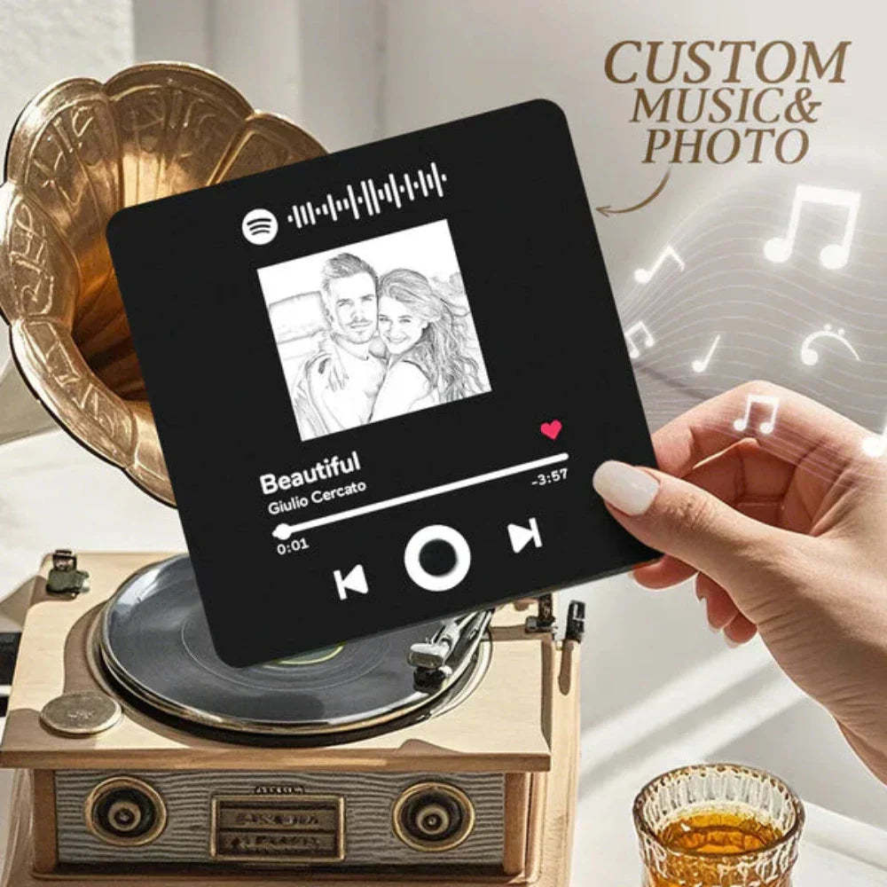 Personalised Music Playing Photo Album Fridge Magnet Play Songs without A Phone