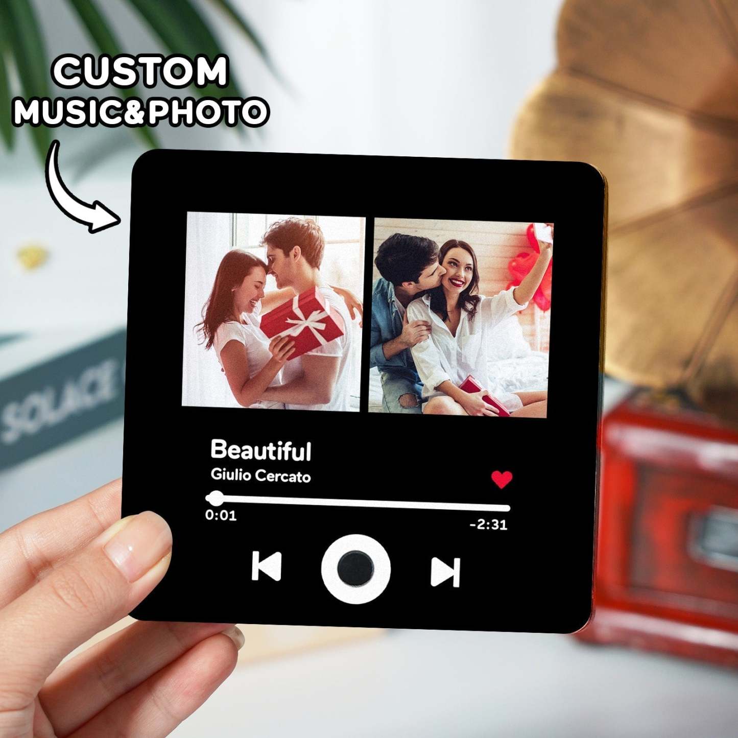 Personalised Music Playing Photo Album Fridge Magnet Play Songs without A Phone