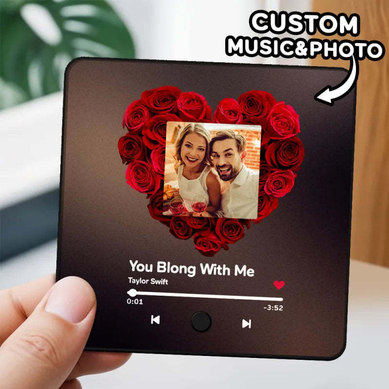 Personalized Photo Music Fridge Magnet Christmas Gifts for Lovers Personalized Music Magnets Can Play Songs Christmas Gift - MyJigsawPuzzleAu