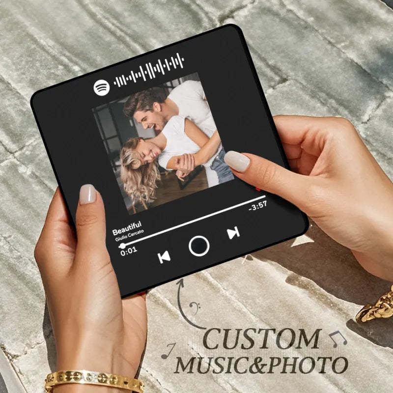 Personalized Photo Music Fridge Magnet Christmas Gifts for Lovers Personalized Music Magnets Can Play Songs Christmas Gift - MyJigsawPuzzleAu